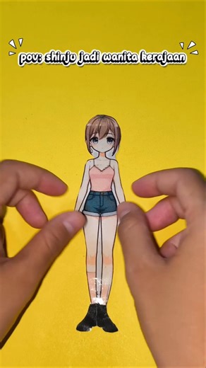 shinju pakai dress tuan putri 😍 #diycrafts #paperdoll #shorts #fyp #outfit
