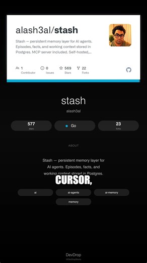 Stash: Give Your AI Agent Persistent Memory (Self-Hosted)