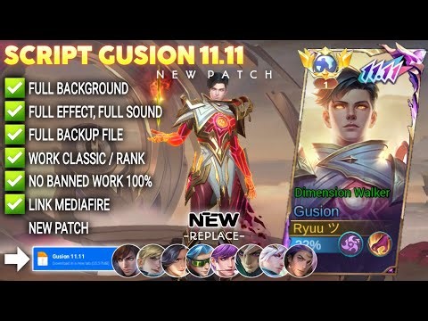 Script Skin Gusion 11.11 - Dimension Walker No Password | Full Effect Voice | Patch Terbaru