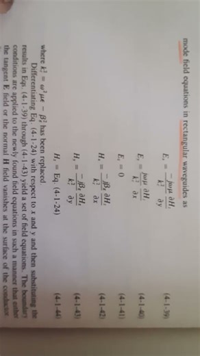TE modes in rectangular wave guides