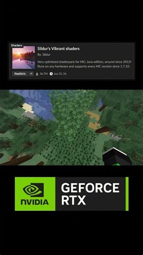 Minecraft with Sildur's Vibrant Shaders 🌅 RTX Look