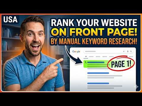 Manual Keyword Analysis That Gets Results | Rank Website on 1 Page manual keyword research #keyword