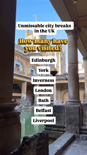 7 must‑visit cities in the UK… how many have you ticked off the list? 👀🇬🇧 Whether you love weekend city breaks, foodie spots or cultural hotspots, these destinations need to be on your radar. 🎥 @the__travelling__two__ #ukcitybreak #uktravel #travelbucketlist | Sykes Holiday Cottages
