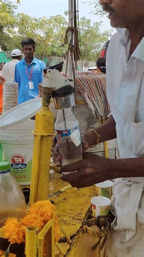 old man making Tasty soda in tirupati #shorts #soda #tirupati #event #trending
