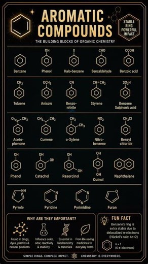 Aromatic Compounds Explained: The Building Blocks of Organic Chemistry 🧪 ! #shorts #chemistry #gk