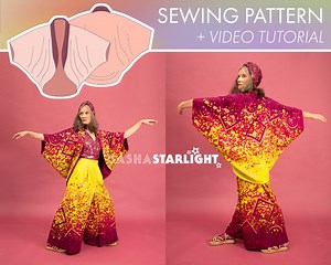 Cocoon Jacket PATTERN - Digital Pdf   Video Tutorial, Draped, Unisex, Lined, Kimono, Tailored Suit Jacket With Shawl Collar, Sewing, Tiktok - Etsy