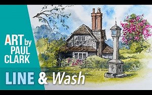 水彩画_村庄的冬日寂静 -- Paul Clark