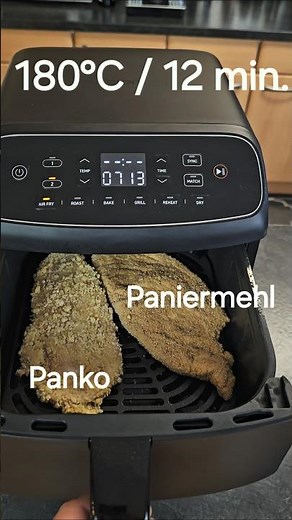Schnitzel im Airfryer - wie geht's? Panko oder Paniermehl - Cosori Turbo Tower Compact - SHORT