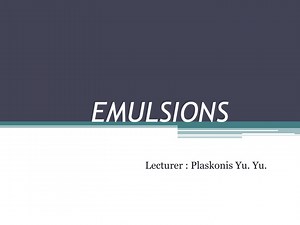 Emulsions: Definition, Types, and Formulation Techniques - SlideServe