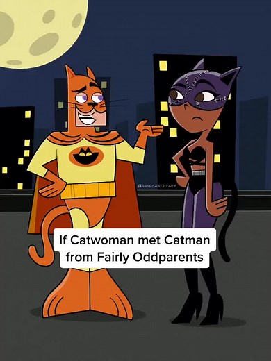 If Catwoman met Catman from Fairlyoddparents 😹 @butchhartman #butchhartman #butchhartmanart #fairlyoddparents @nickelodeon #nickelodeon #catwoman