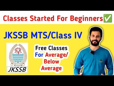 JKSSB MTS Preparation Started | Best For Average/Below Average Students | Best Classes for Beginners