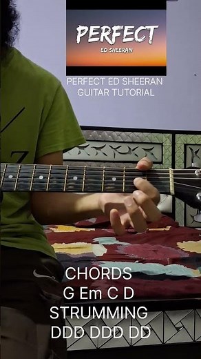 Only 4 Chords! Ed Sheeran - Perfect Guitar Tutorial 🎸 #edsheeran #fypシ #foryou #perfect