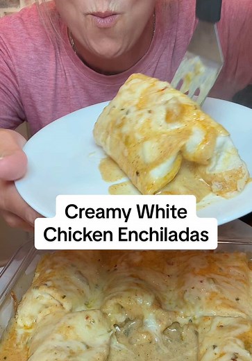 Creamy White Chicken Enchiladas Recipe