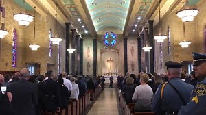 The Pipes and Drums of the Blue and Gold joined other law enforcement bands from across the state at the beginning of today’s Blue Mass at the Cathedral of St. Mary of the Assumption in Trenton. Pipes and Drums of the Blue and Gold | New Jersey State Police