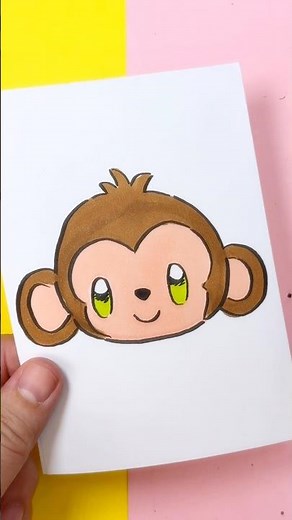 Cómo dibujar un mono kawaii paso a paso