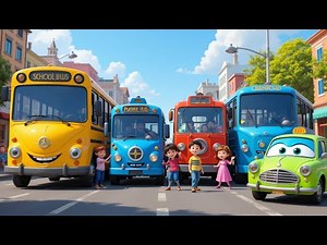 Kids Public Transport Song | Fun animations & catchy tunes with buses, trains, and trams!