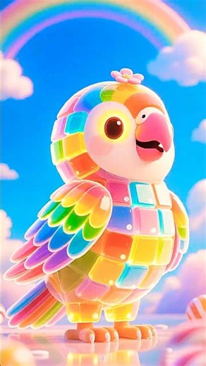 The Cute Parrot Transformation Gelly Magic! #shorts #ai #fantasy #talkingparot