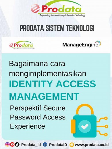 Prodata ManageEngine Solution Day for PAM360 and ServiceDesk Plus #PrivilegedAccessManagement #ServiceDeskPlus #CyberSecurity #ITSM #KeamananIT