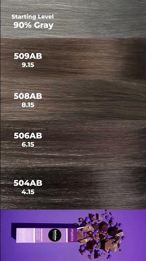 Matrix SoColor Chocolate Permanent Shades | Living Shade Chart | 90% Gray Hair