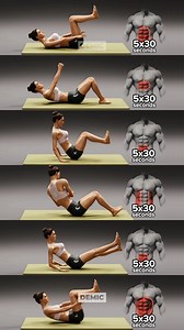 211K views · 2.7K reactions | Strong Core in 6 Moves  No gym needed — just 3 simple exercises to build a stronger, tighter core! #CoreWorkout #HomeFitness #StrongerEveryDay #NoEquipment #AbsTraining | DEMIC | Facebook