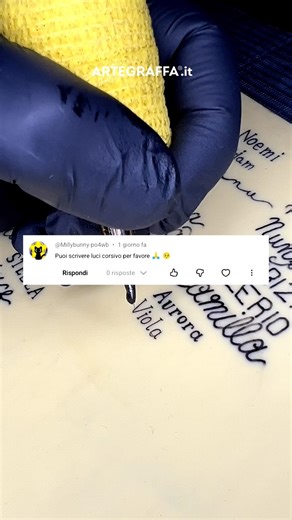 ASMR tatuo il commento più bello #asmr #tattoo #tattootraining #calligraphy