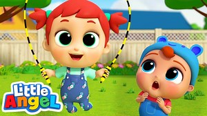 Teacher shows Baby John and his friends's how to skip a rope. Join their playtime at the playground and sing-along with this super fun kids video. #littleangel #littleangelnurseryrhymes #kidssongs #kidstv #cartoons (🔔) Subscribe to Little Angel on YouTube for new videos every week►► http://bit.ly/Subscribe_to_LittleAngel LYRICS: You gotta grab the rope Swing it behind your back You gotta concentrate And swish over your head You gotta jump and skip And keep the rope moving Until you want to stop