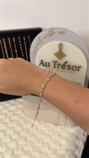 Au Trésor Fine Jewelry on Instagram: "Delicate puka shell-like details, elevated in white gold. ✨ WG stationed bracelet, size 6.5–7”. 3.69g. 💕 📩 For now, we can only respond via Instagram and Facebook — we don’t have access to Threads inbox yet."