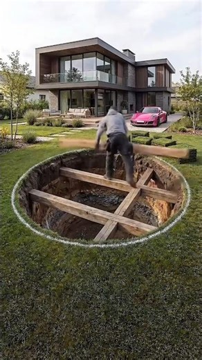 Hidden Underground Vault Bunker Built in a Luxury Villa 🏡💰 #FutureExplorer #SecretRoom #Satisfying
