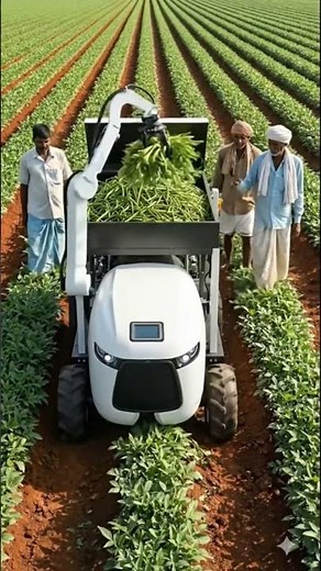 AI Harvesting Machine in Action | Smart Farming Revolution