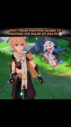 POV: FROM FIGHTING SLIMES TO FIGHTING THE RULER OF DEATH 💀 #genshinimpact