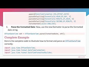 Understanding OffsetDateTime Formatting and Parsing in Java