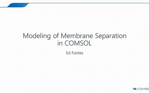 模拟膜分离 COMSOL Multiphysics®