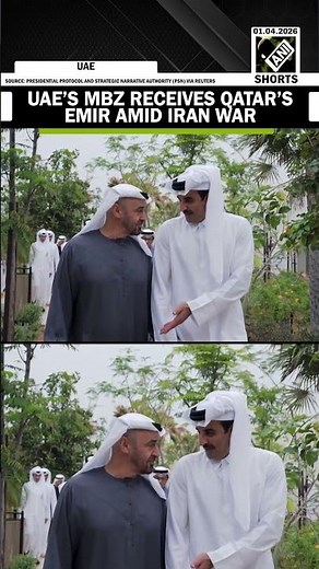 UAE President MBZ receives Qatar’s Emir Tamim Bin Hamad Al Thani amid Iran war in Middle East