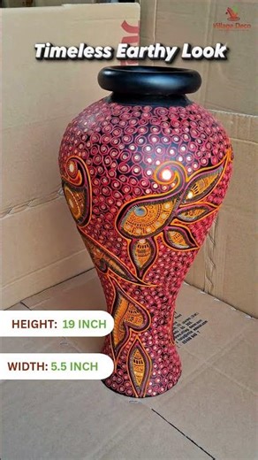 Premium Hand-Painted Terracotta Flower Vase for Elegant Homes