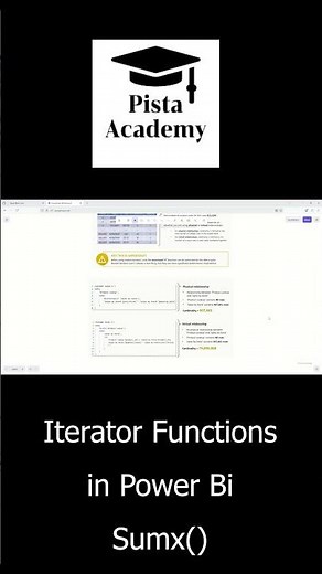 iterator functions in power bi SUMX()