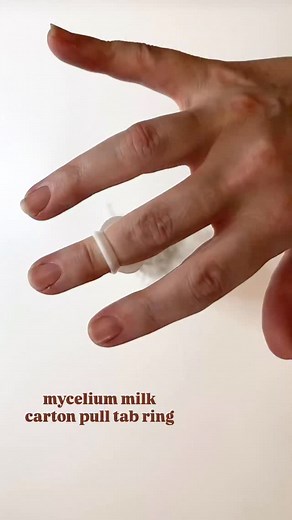 84K views · 78 reactions | Mycelium milk carton pull tab ring made...