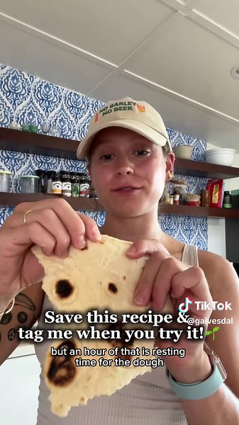 This recipe is completely vegan, protein-packed, and super easy. Perfect with curry, hummus, or just by itself (straight from the pan… no judgment I immediately did that) ✨ Save this post so you can try it later! ⸻ 🌱 Vegan Silken Tofu Naan Recipe Ingredients • 8 oz silken tofu • 5 cups all-purpose flour ( more as needed) • 2.5 tsp instant yeast • 1 tsp baking powder • 1.5 tsp fine sea salt • 1 cup warm water Instructions 1. Add everything to a food processor (or knead by hand) and mix for 3–5 m