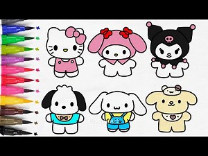 how To Draw Sanrio Characters Easy 🖍🌈 Drawing For Kids