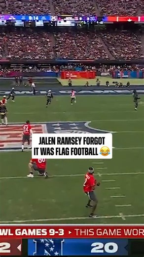 natural instincts took over 😂 Pro Bowl Games — Tuesday 2/3 8pm ET on ESPN Stream on @nflplus and ESPN App | NFL