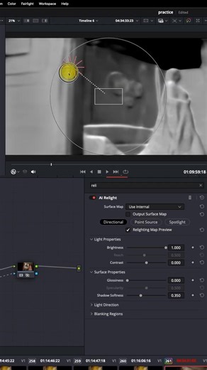 How to ! Re-Light ? Davinci Resolve | Day 25 - 30 Days 30 Tips Davinci Resolve