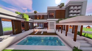 Luxury Modern House Build in Minecraft - Step-by-Step Tutorial