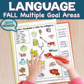 Fall Language NO PREP Speech Therapy Activities for Multiple Skills and Levels