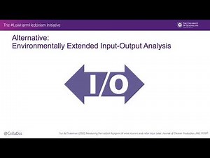 Environmentally extended input-output analysis