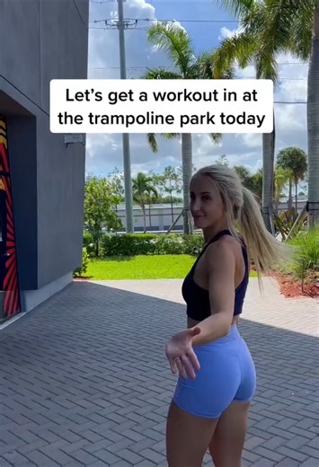 A workout at the trampoline park