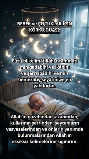 Bebekler İçin Korku Duası | Korkan Bebek İçin Okunacak Dua