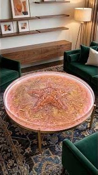 DIY Pink Starfish Epoxy Resin Table (Satisfying ASMR)