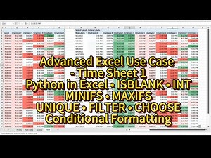 Build an Automated Employee Time Tracker in Excel (1) Python • UNIQUE • FILTER • CHOOSE