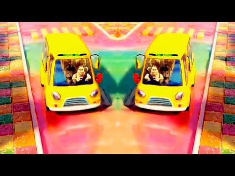 Wheels On The Bus 🍬 Candy Universe x Johny Johny | Surprise Eggs Color Explosion FX REMIX