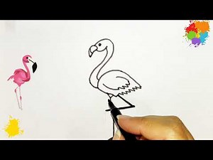 How to Draw a Flamingo Step by Step | Easy Flamingo Drawing Tutorial for Beginners