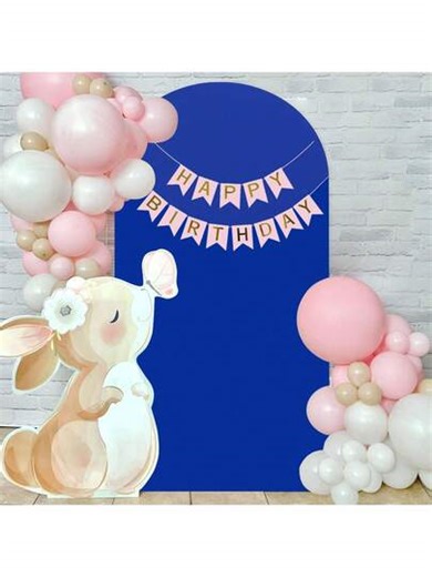 Navy Blue Stretch Arched Canopy Backdrop, Round Top Wedding Arch Decor Cover For 4ft, 5ft, 6ft, 6.6ft, 7.2ft, Use For Birthday Party, Wedding Decoration, Indoor And Outdoor Arch Frame (Metal Frame Not Included) | SHEIN